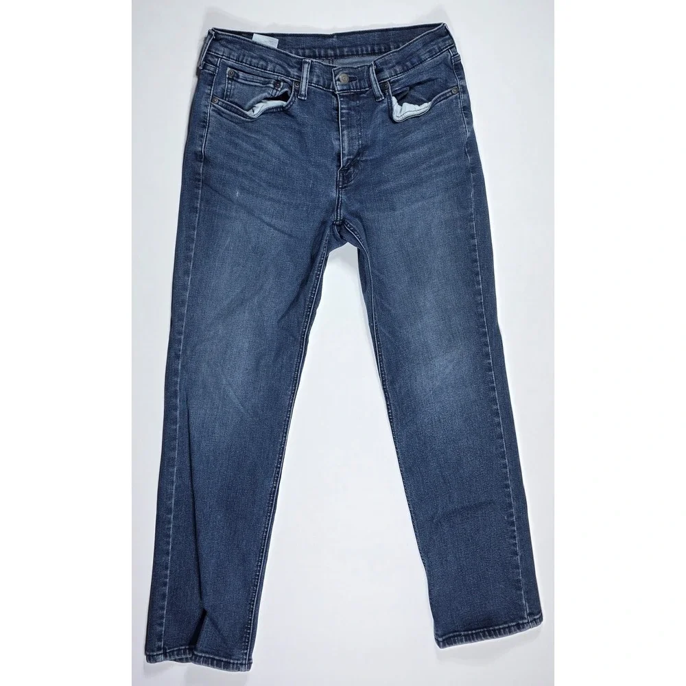 Levis 541 Athletic Taper Dark Wash Blue Denim Jeans Mens 32x30